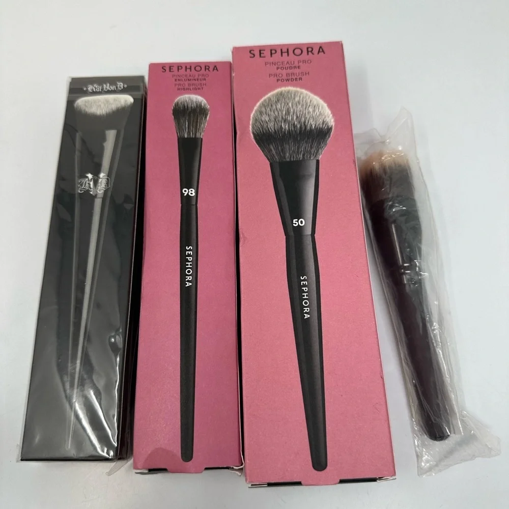 Sephora Kat Von D BareMinerals Lot of 4 Face Makeup Brushes NEW